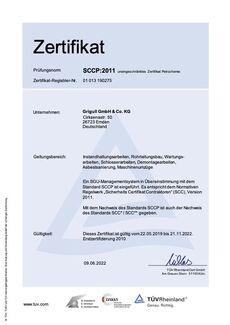 Zertifikat SCCP 2011