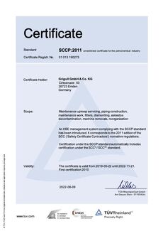 Zertifikat SCCP 2011 ENG